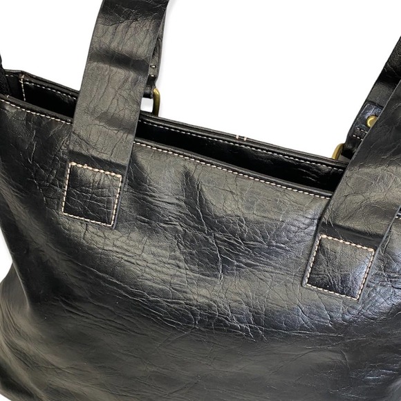 Black Shoulder Tote Bag - Picture 6 of 11